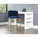 Nevin 38 inch Sapphire Blue Counter Stool